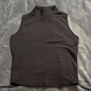 No Boundaries Black Mock Neck Tank Top